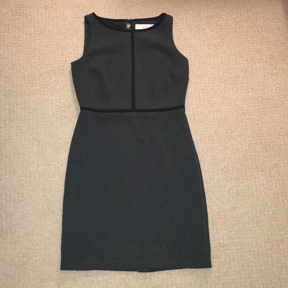 Loft Forest Green Sleeveless Dress